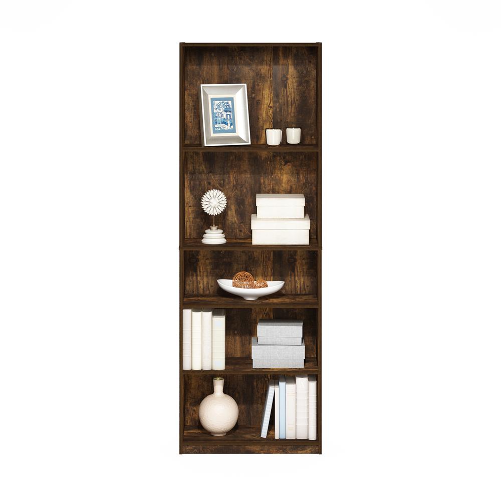 Furinno JAYA Simply Home 5-Shelf Bookcase, Amber Pine. Picture 5