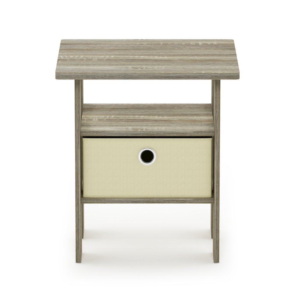 TIDUR Night Stand, Open Shelf, Storage Bin, Sonoma Oak. Picture 6