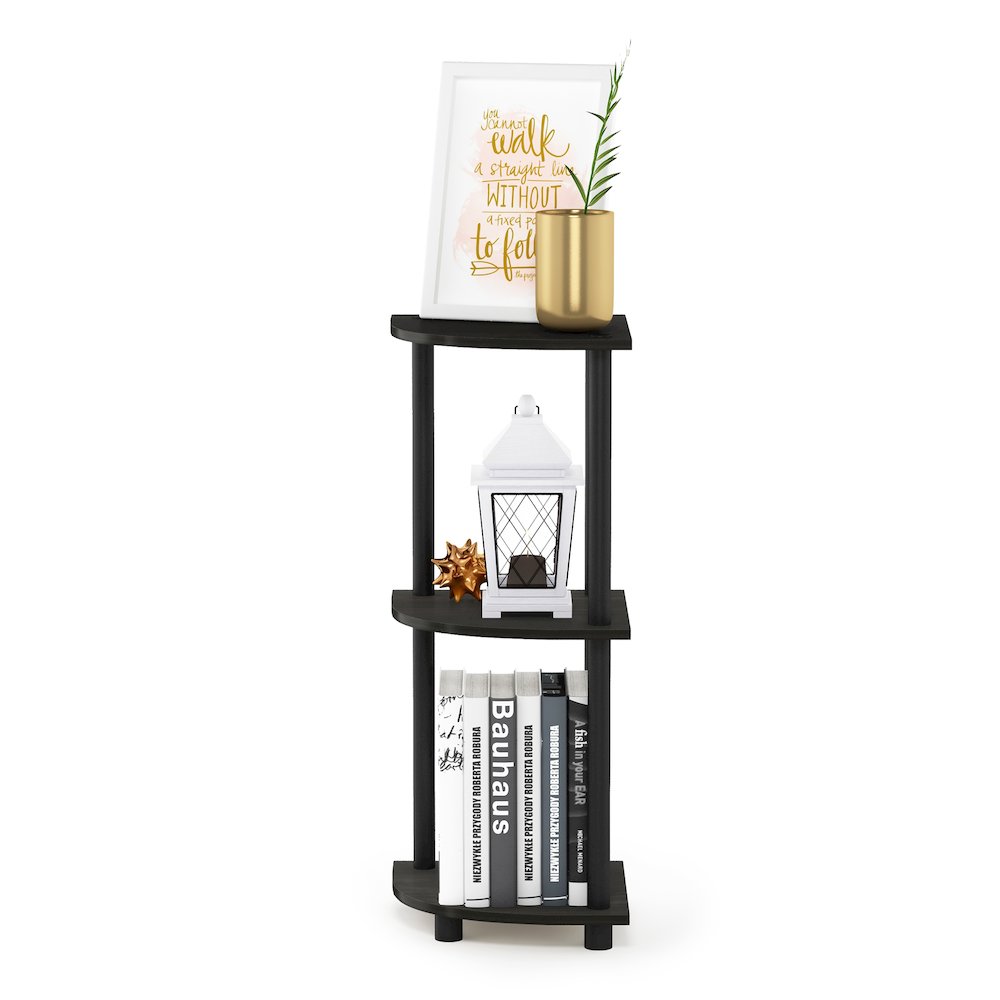 Turn-N-Tube 3-Tier Corner Shelf, Toolless Assembly, Espresso. Picture 7