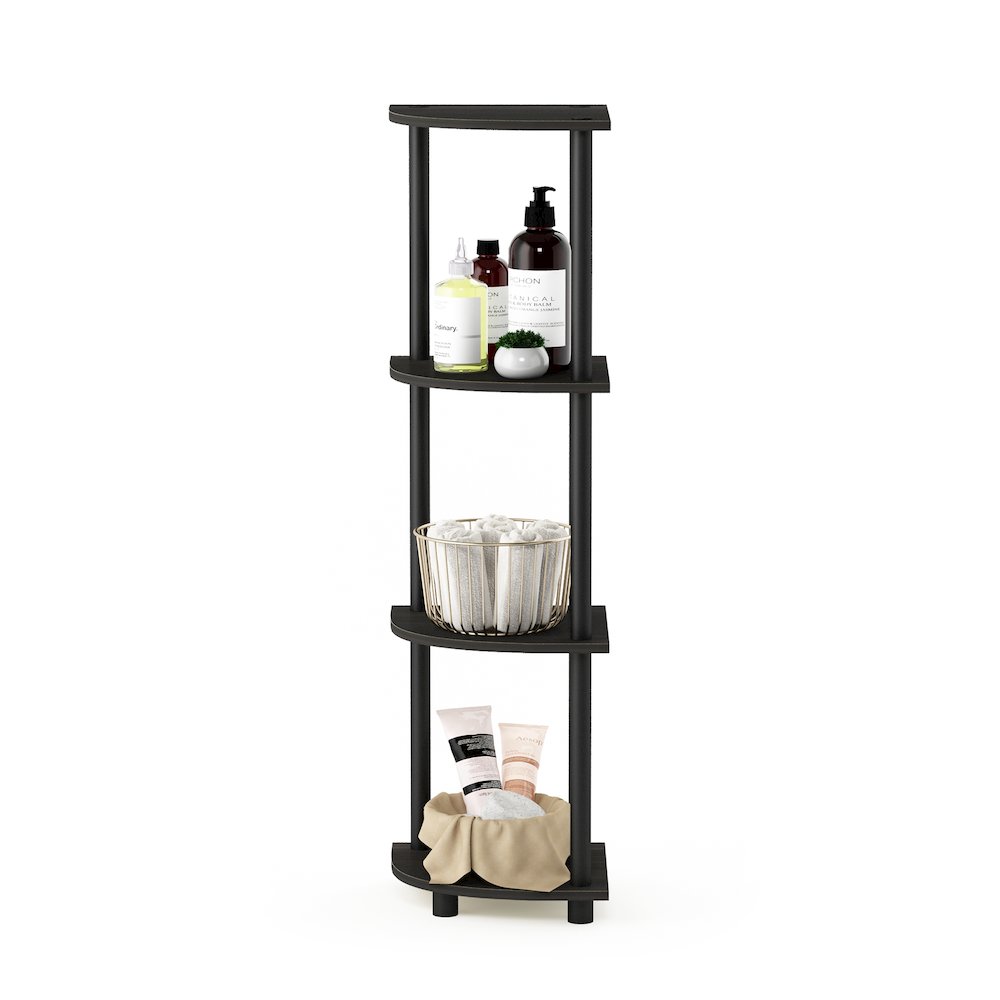 Turn-N-Tube 4-Tier Corner Shelf, Toolless Assembly, Espresso. Picture 7