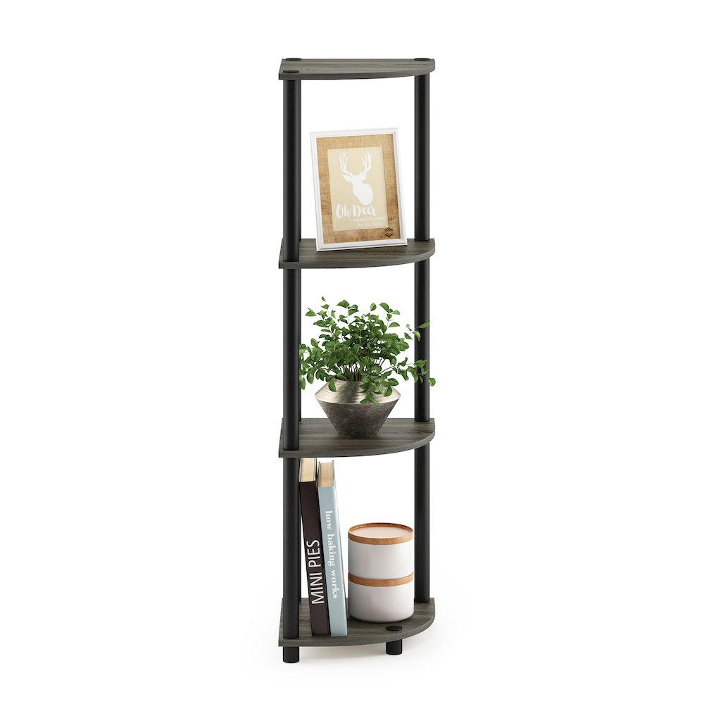 Turn-N-Tube 4-Tier Corner Shelf, Toolless Assembly, French Oak. Picture 7