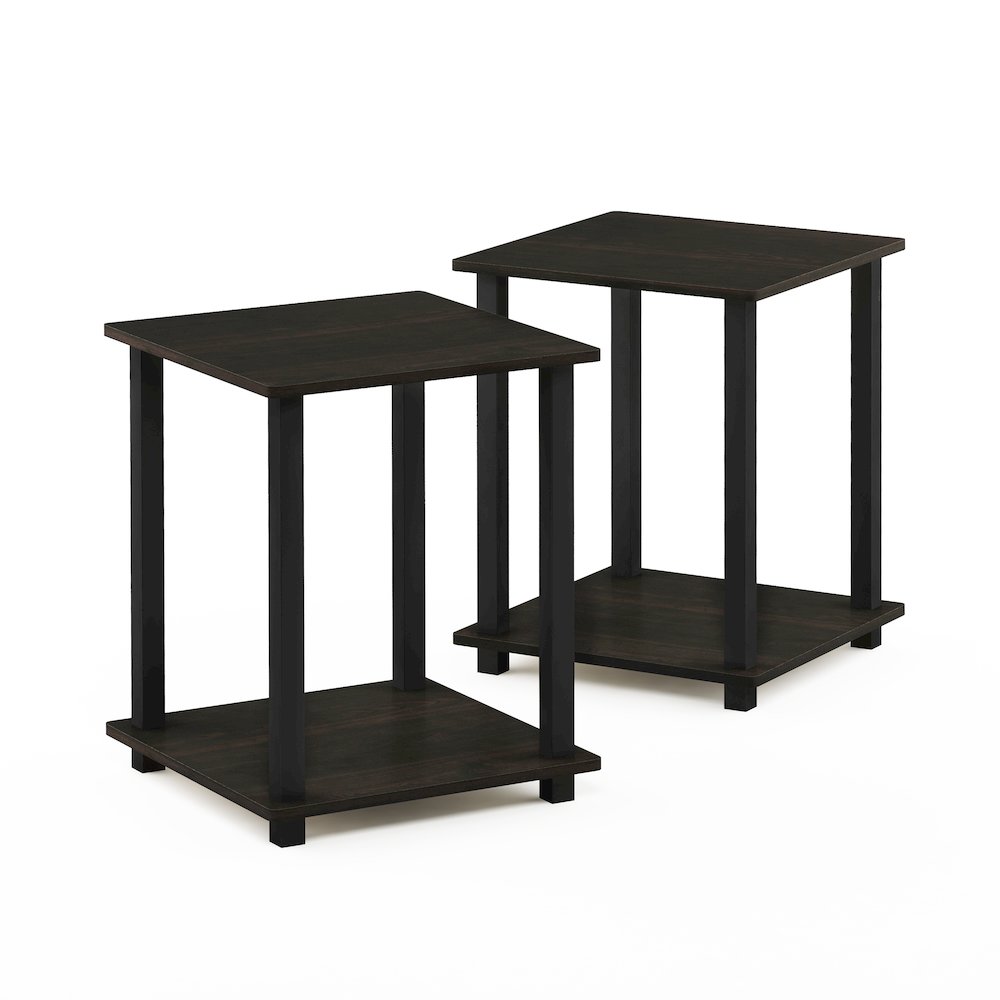 SIMPLISTIC Night Stand Set of 2, Bedside Table, Espresso. Picture 2