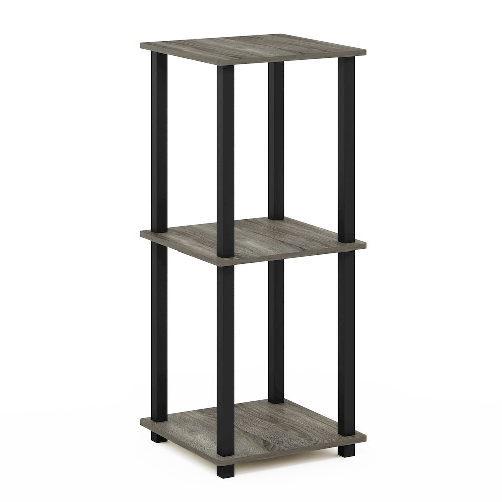 SIMPLISTIC Night Stand Set of 2, 2-Tier, Easy Assembly, French Oak. Picture 6