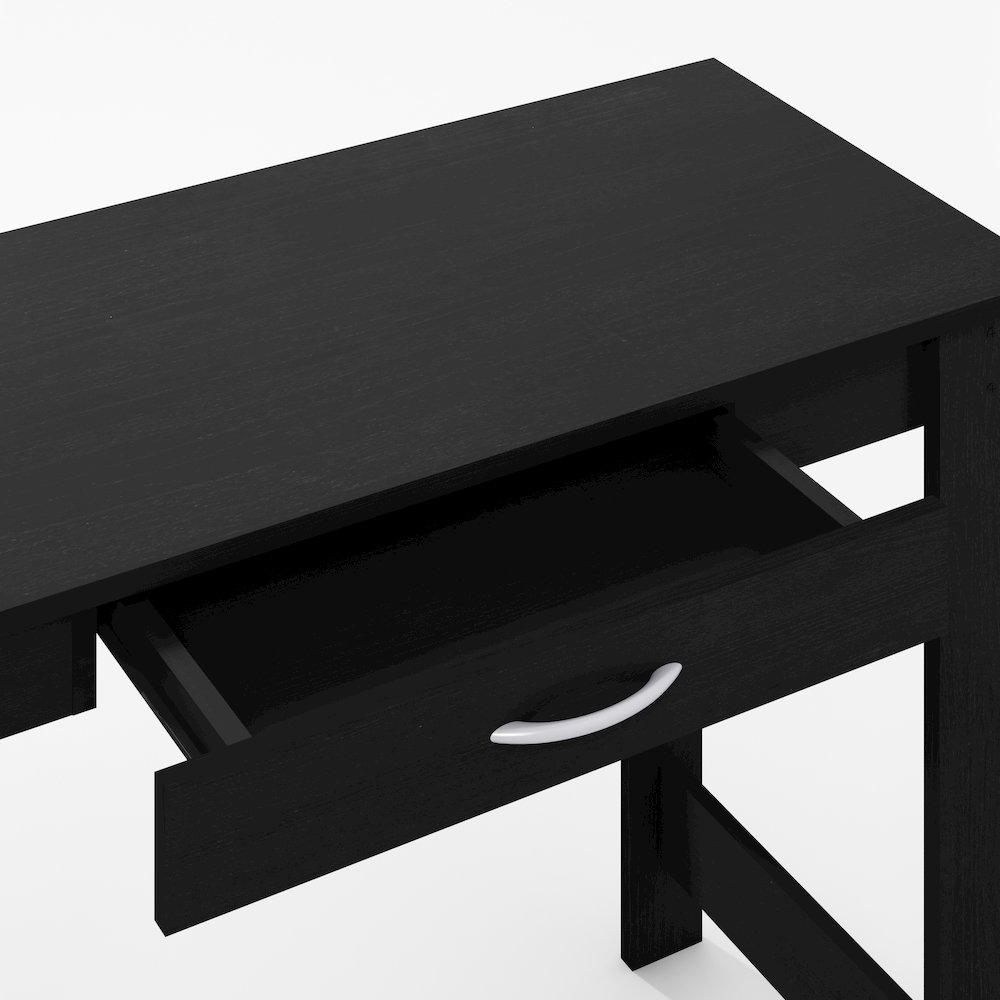 JAYA 40-In Entryway Table, Drawer, Narrow Console, Black. Picture 4