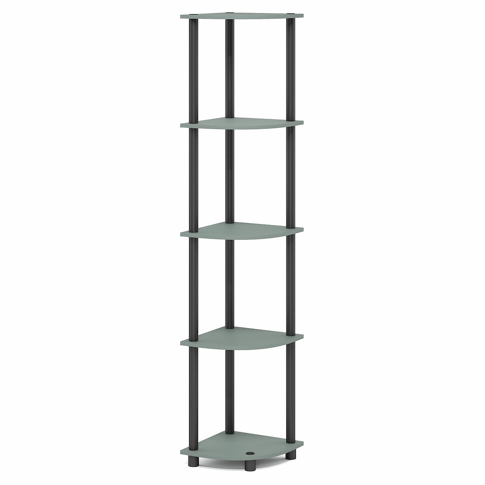 Turn-N-Tube 5-Tier Corner Shelf, Toolless Assembly, Sage Green. Picture 6