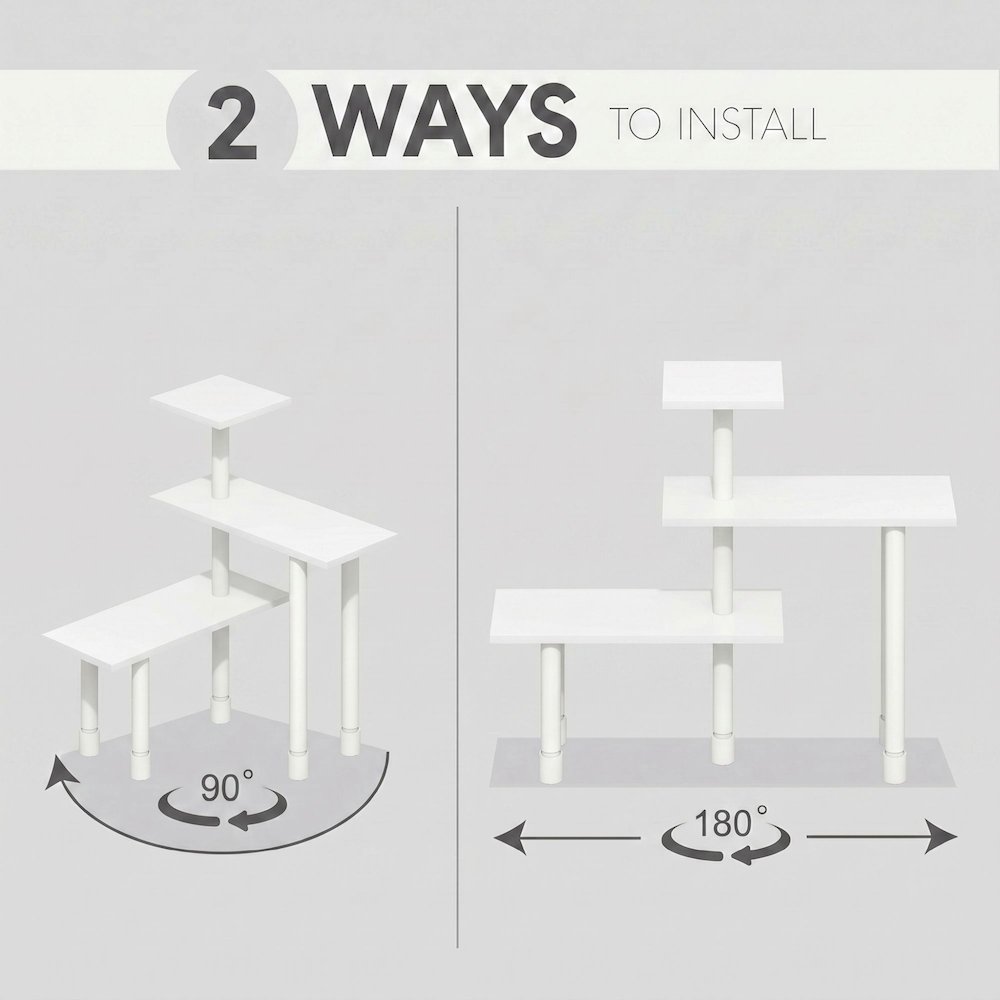 TURN-N-TUBE 3-Tier Desktop Organizer, Adjustable Shelf, White. Picture 2