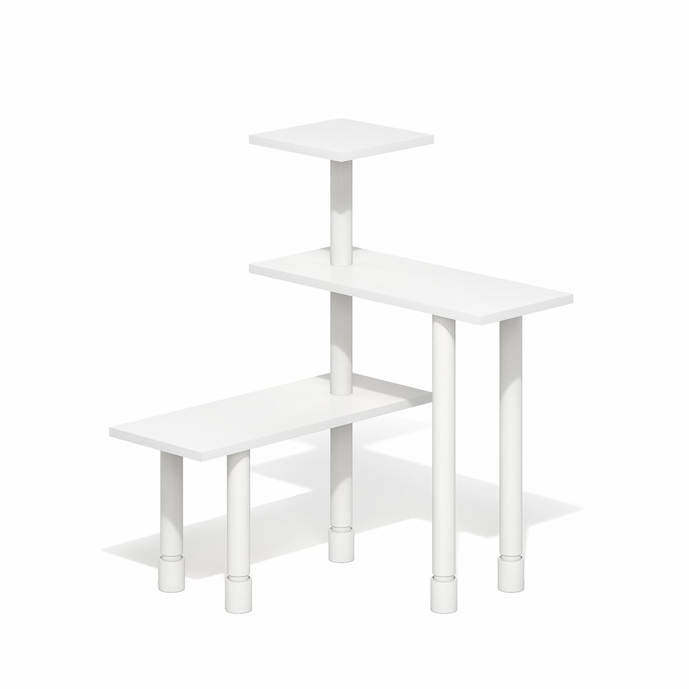 TURN-N-TUBE 3-Tier Desktop Organizer, Adjustable Shelf, White. Picture 7