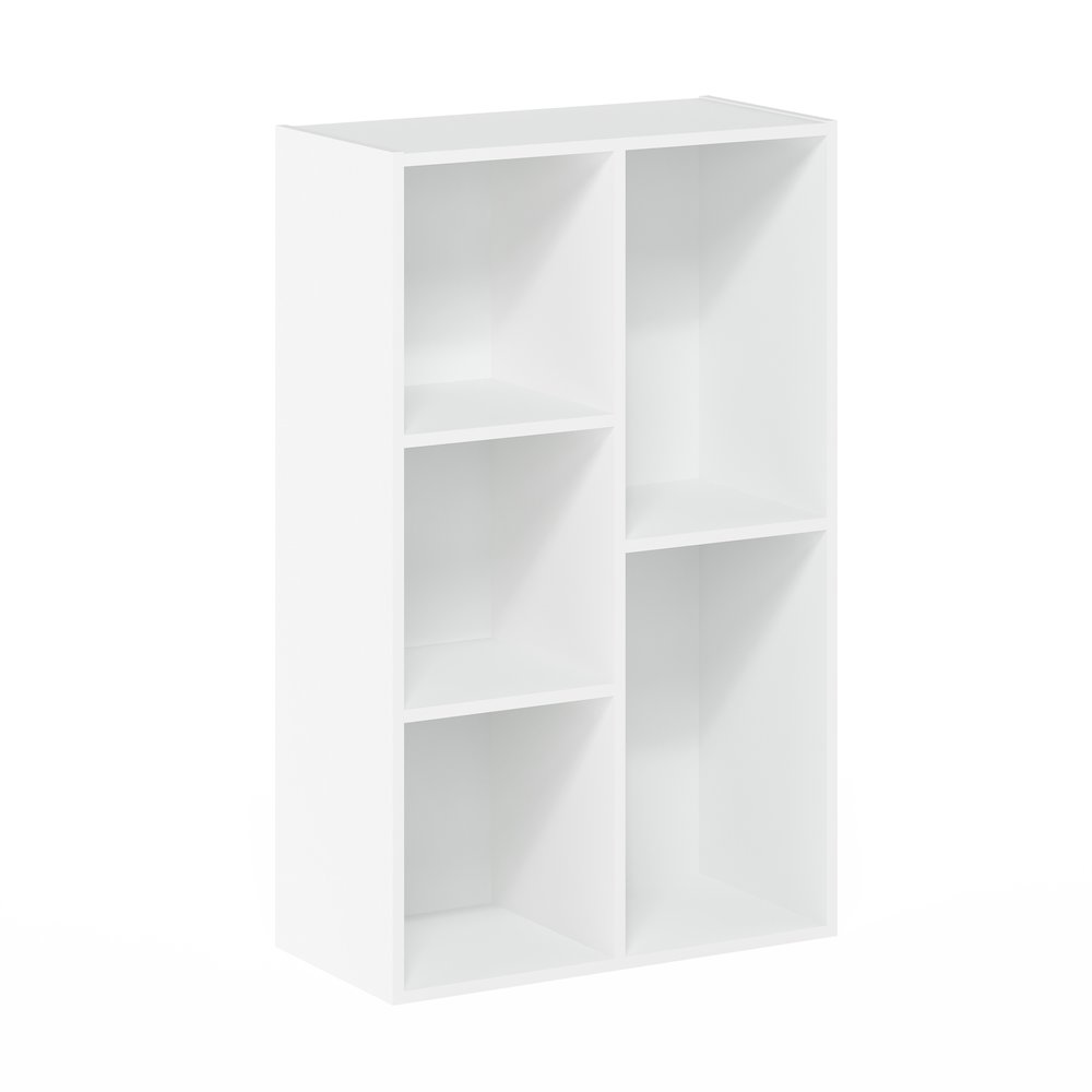 LUDER 5-Cube Kids Book Shelf, Toy Storage, 9.4x19.5x31.5, White. Picture 1