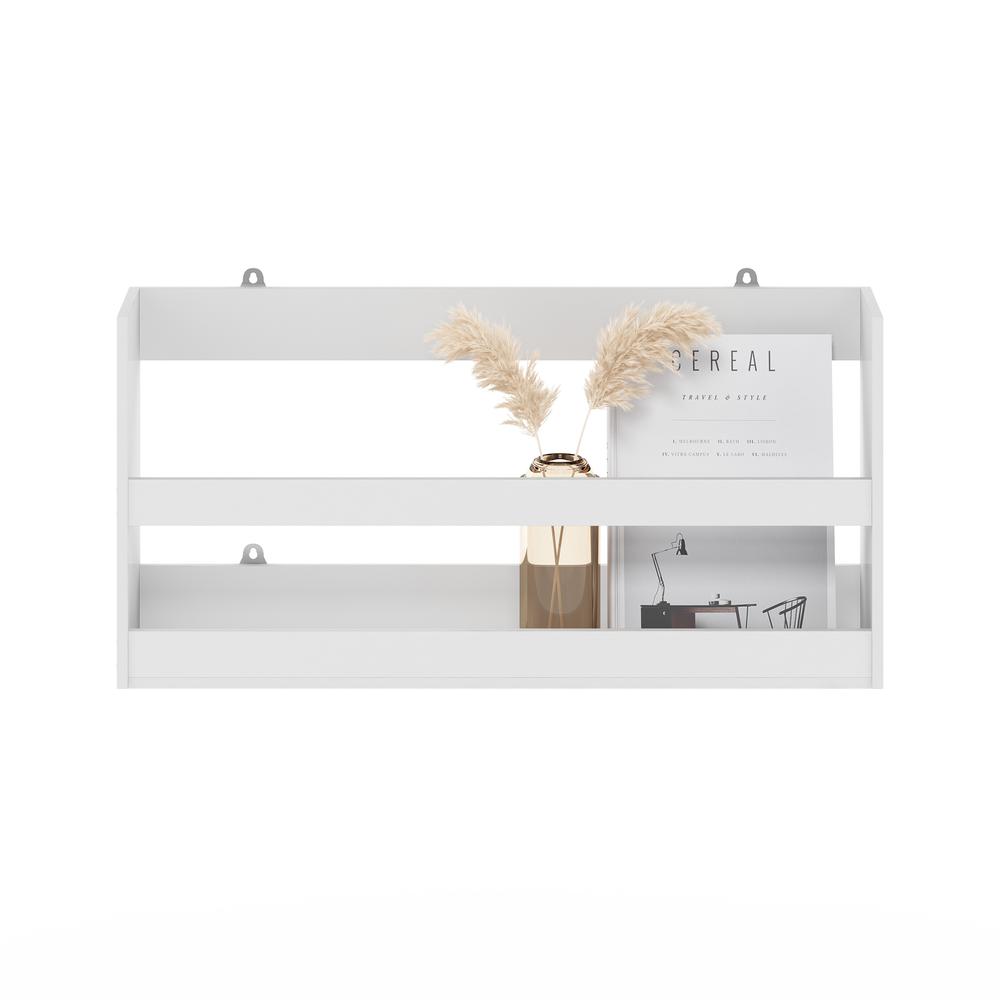 Furinno Hermite Multipurpose Wall Mounting Storage Shelf, White. Picture 5