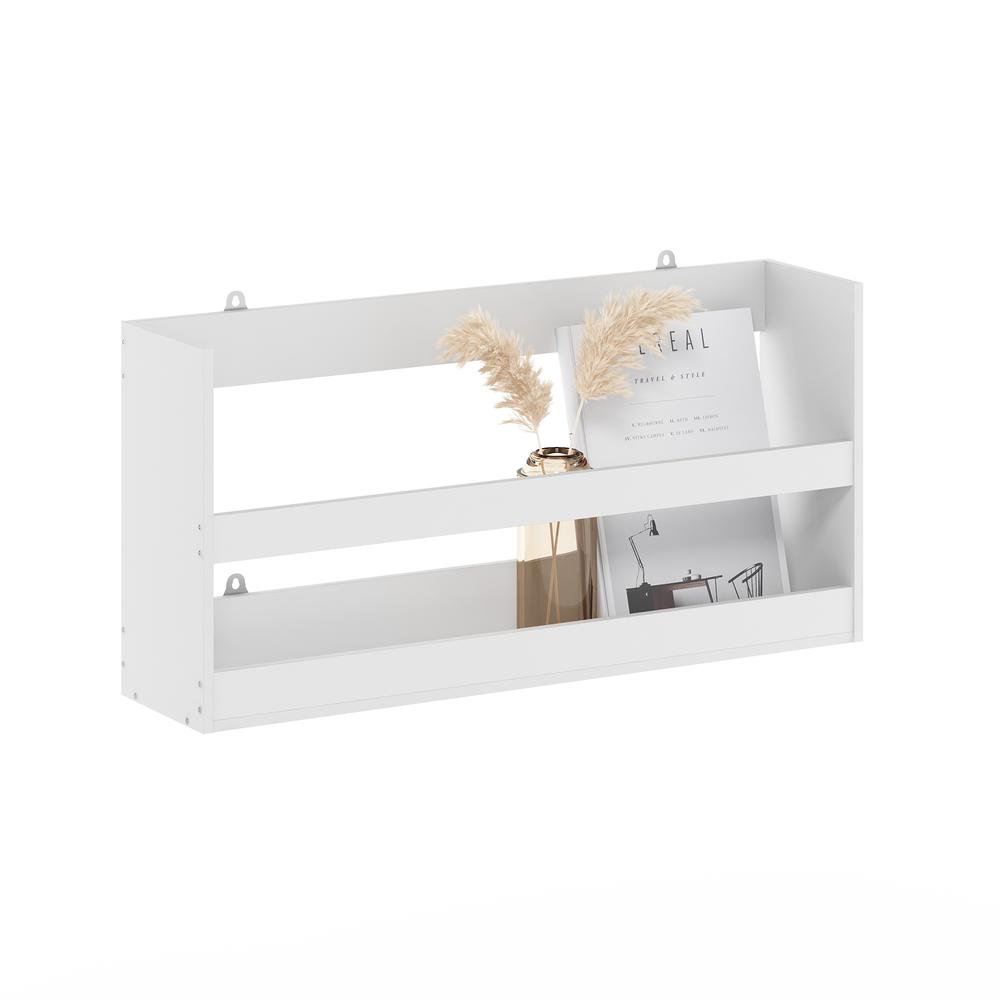 Furinno Hermite Multipurpose Wall Mounting Storage Shelf, White. Picture 4