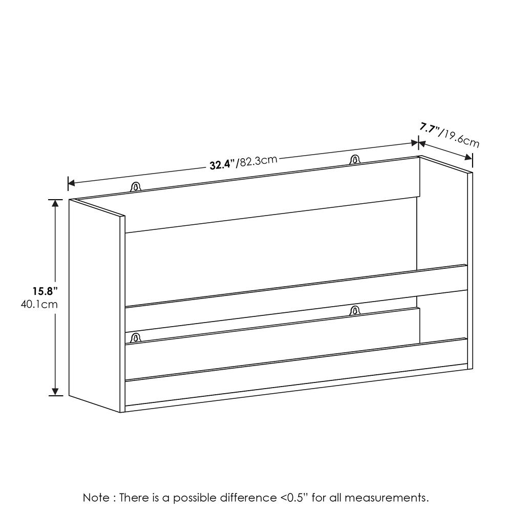 Furinno Hermite Multipurpose Wall Mounting Storage Shelf, French Oak. Picture 2