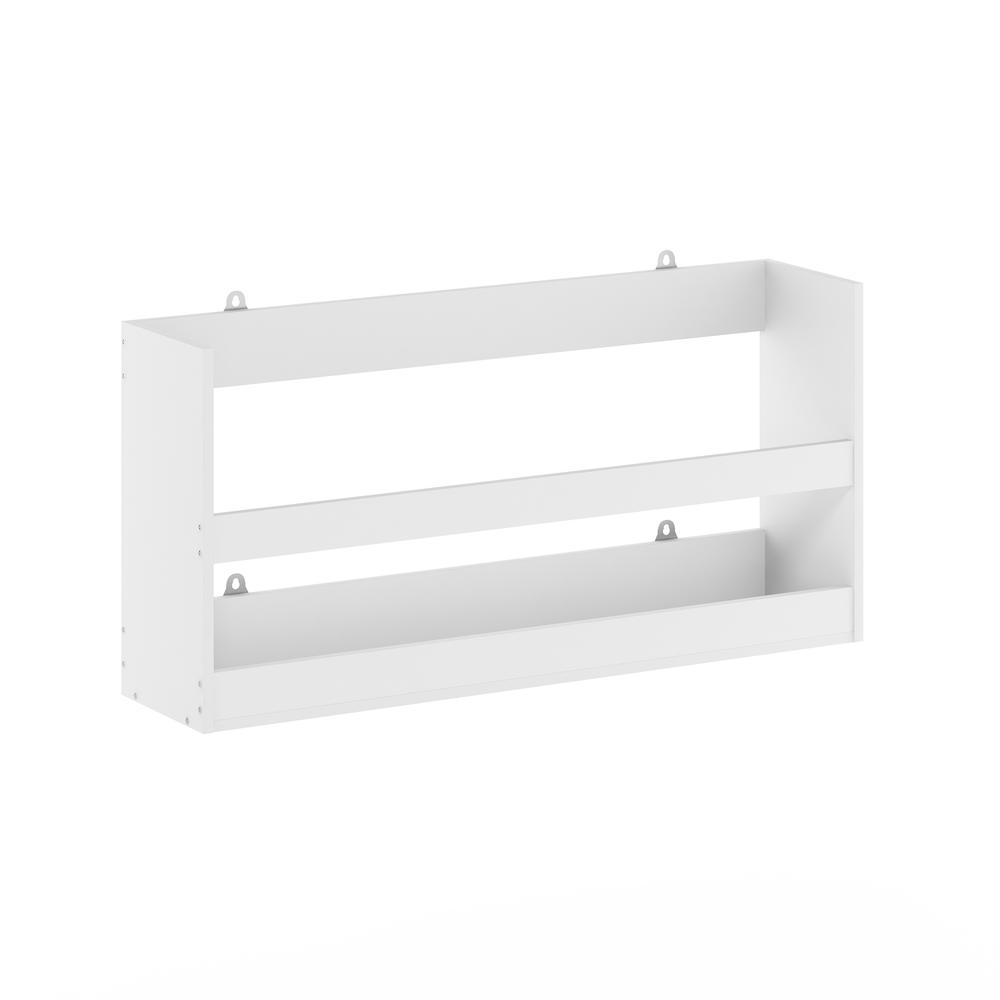 Furinno Hermite Multipurpose Wall Mounting Storage Shelf, White. Picture 1