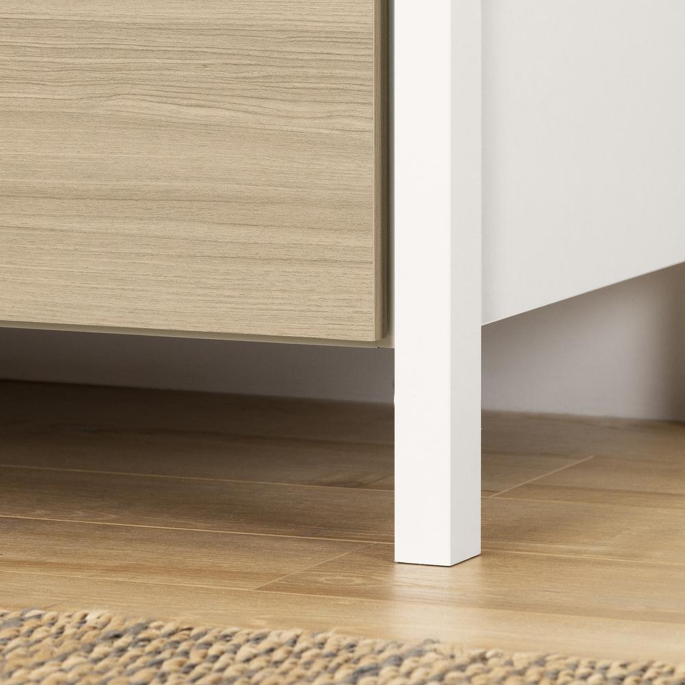 Munich 6-Drawer Double Dresser, White and Soft Elm. Picture 3