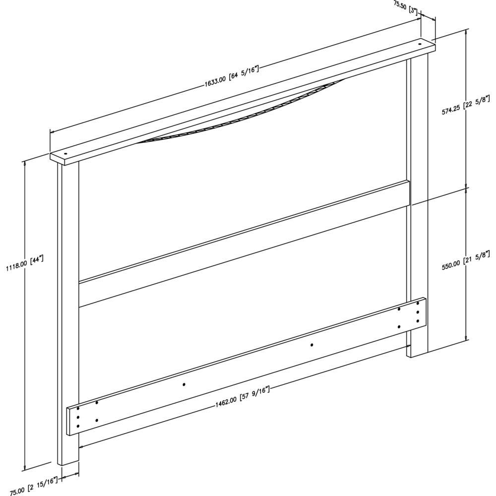 Gramercy Full/Queen Headboard (54/60''), Pure White. Picture 3