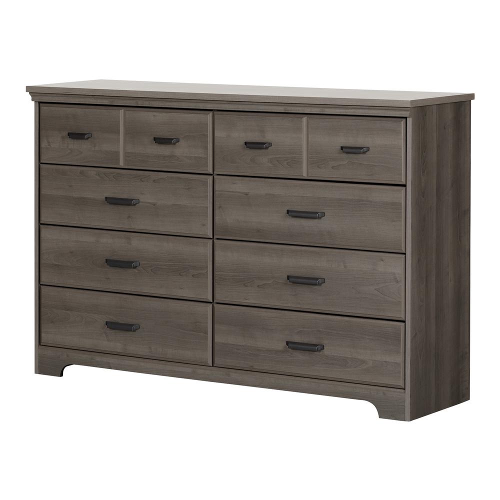 Versa 8-Drawer Double Dresser, Gray Maple. Picture 2