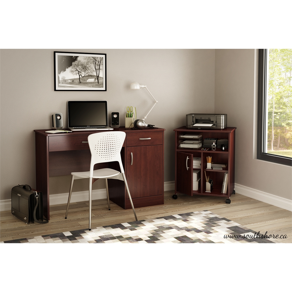 South Shore Axess Printer Stand, Royal Cherry. Picture 2
