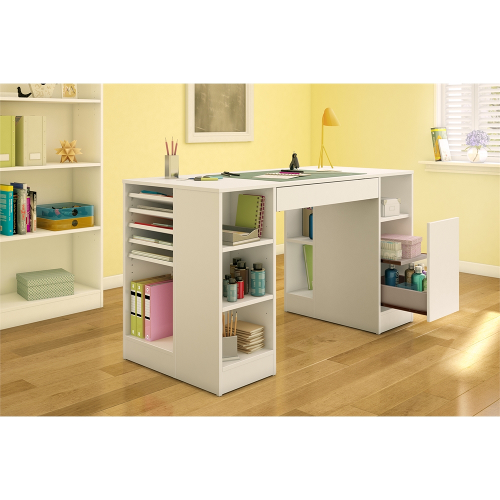 South Shore Crea Craft Table, Pure White. Picture 5