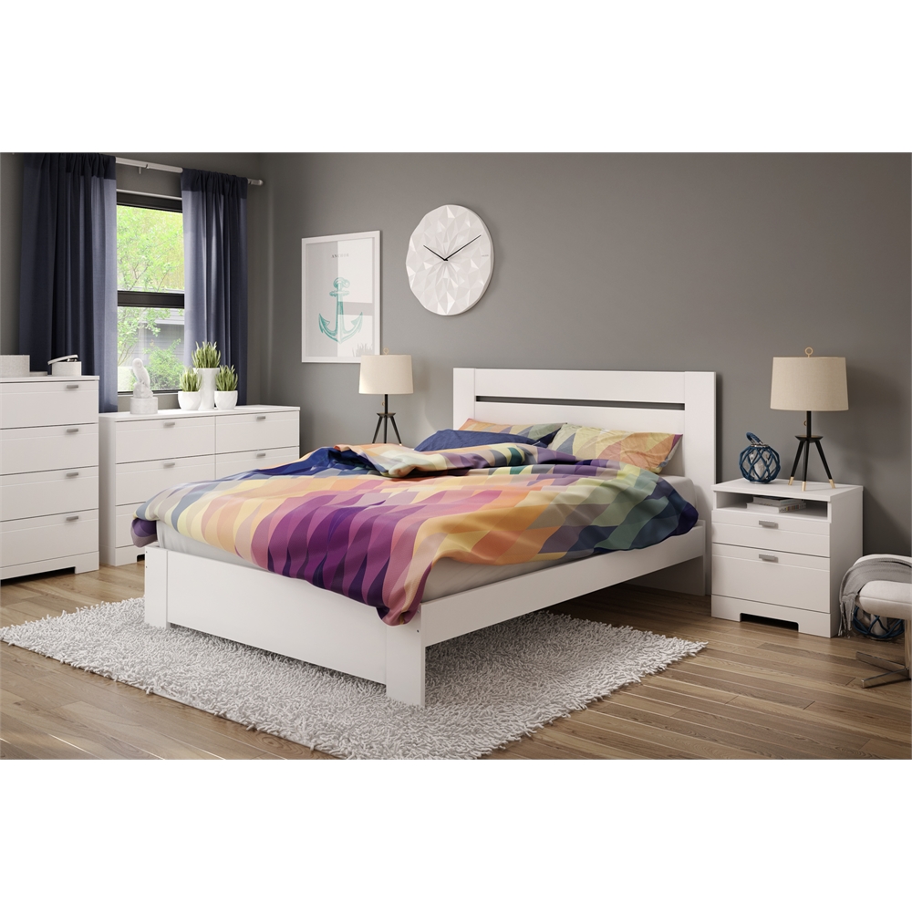 South Shore Reevo 6-Drawer Double Dresser, Pure White. Picture 2