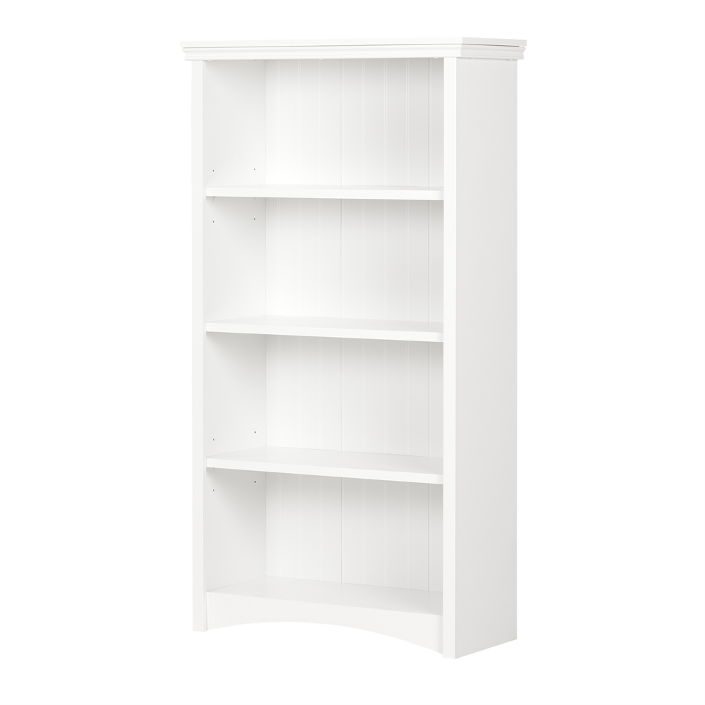 South Shore Artwork 4-Shelf Bookcase, Pure White. Picture 1