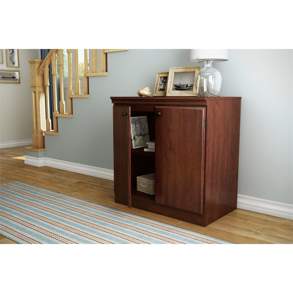 South Shore Morgan Small 2-Door Storage Cabinet, Royal Cherry. Picture 2