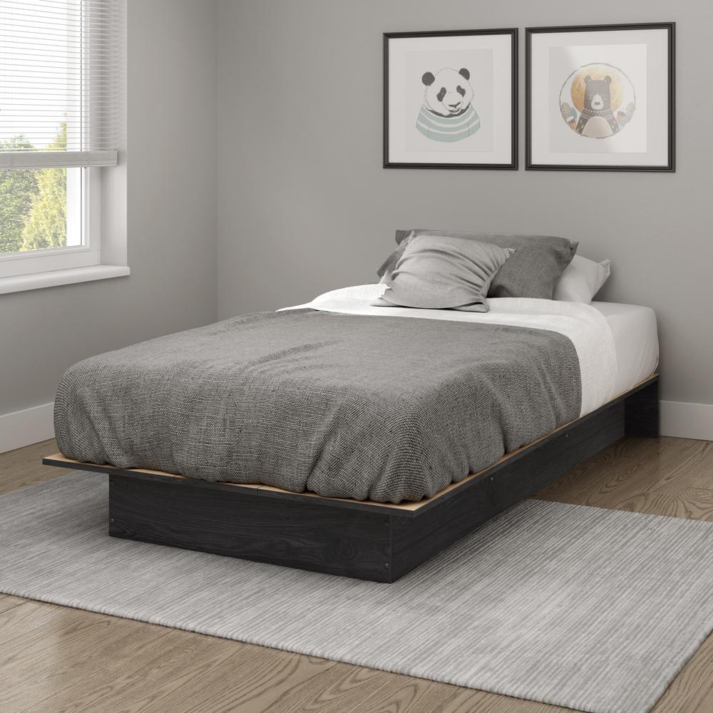 Libra Twin Platform Bed (39''), Gray Oak. Picture 1