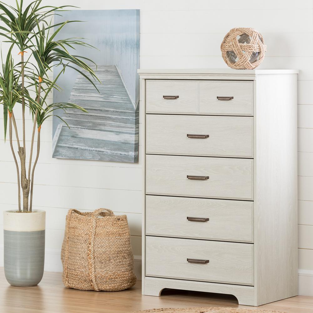 Versa 5-Drawer Chest, Winter Oak. Picture 1