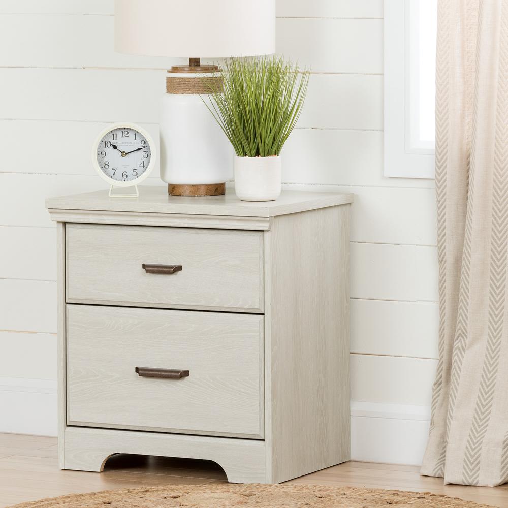 Versa 2-Drawer Nightstand, Winter Oak. Picture 1