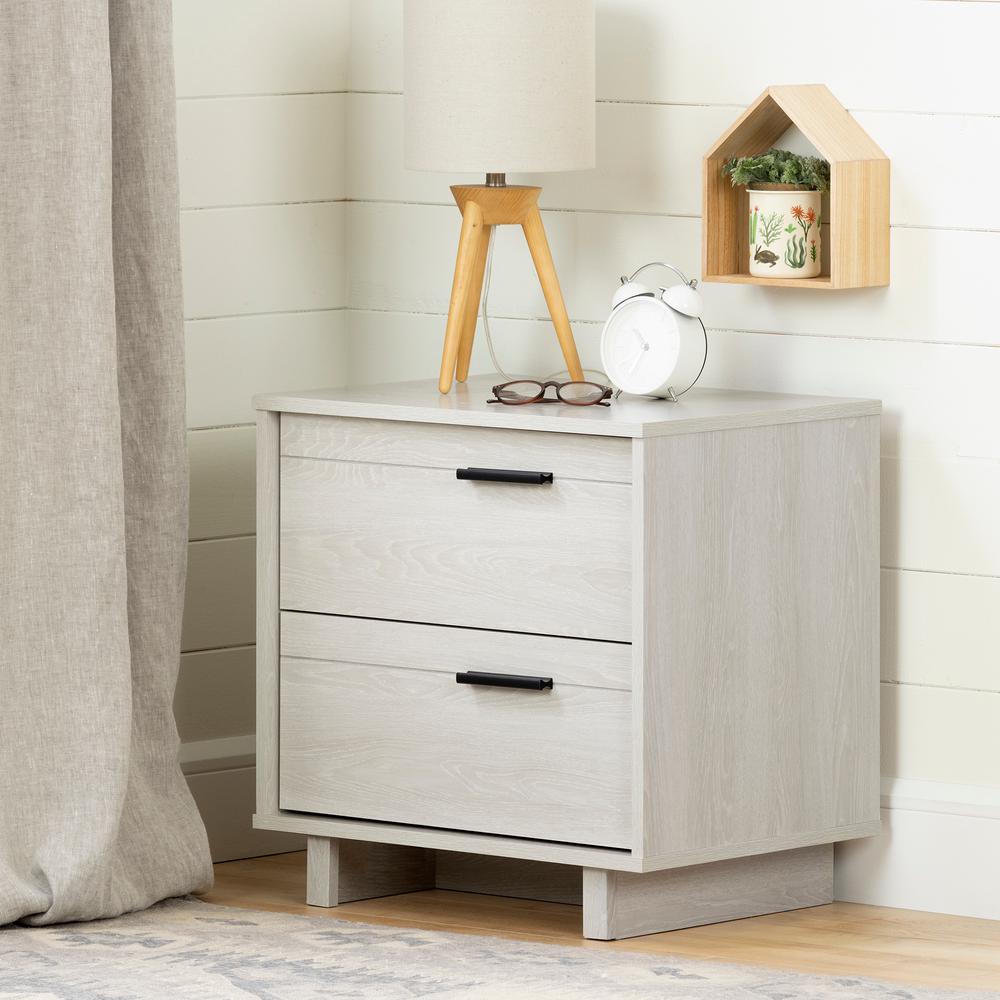 Fynn 2-Drawer Nightstand, Winter Oak. Picture 1