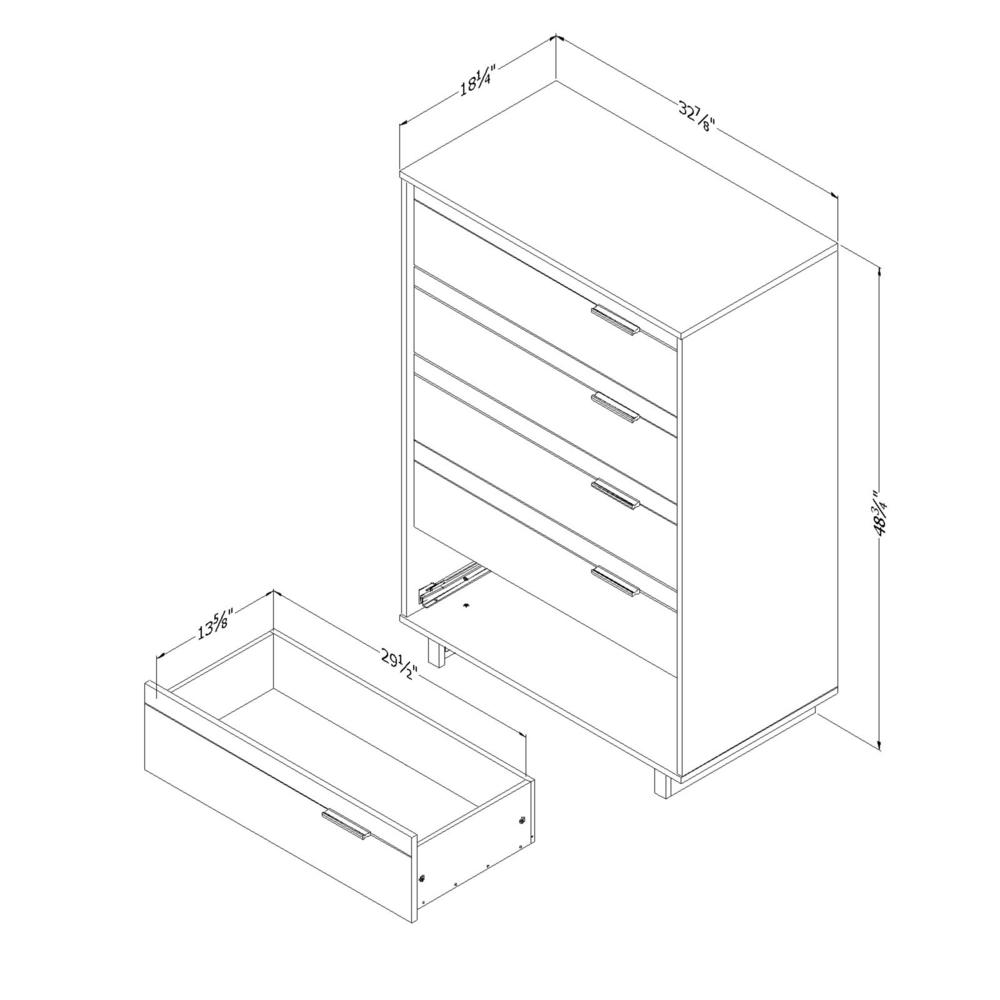 Fynn 5-Drawer Chest, Winter Oak. Picture 3