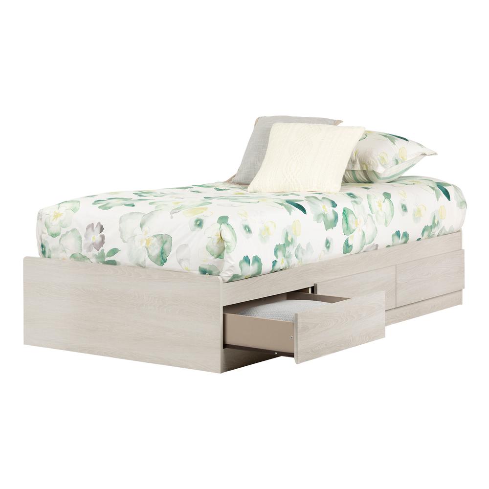 Fynn Mates Bed with 3 Drawers, Winter Oak. Picture 2