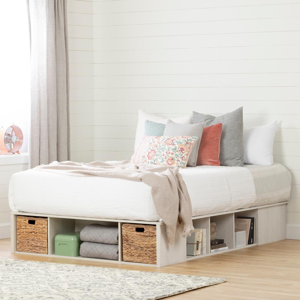 Avilla Storage Bed with Baskets, Winter Oak and Rattan. Picture 2