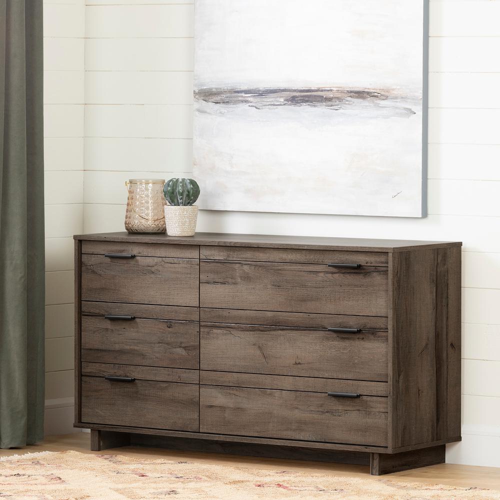 Fynn 6-Drawer Double Dresser, Fall Oak. Picture 1