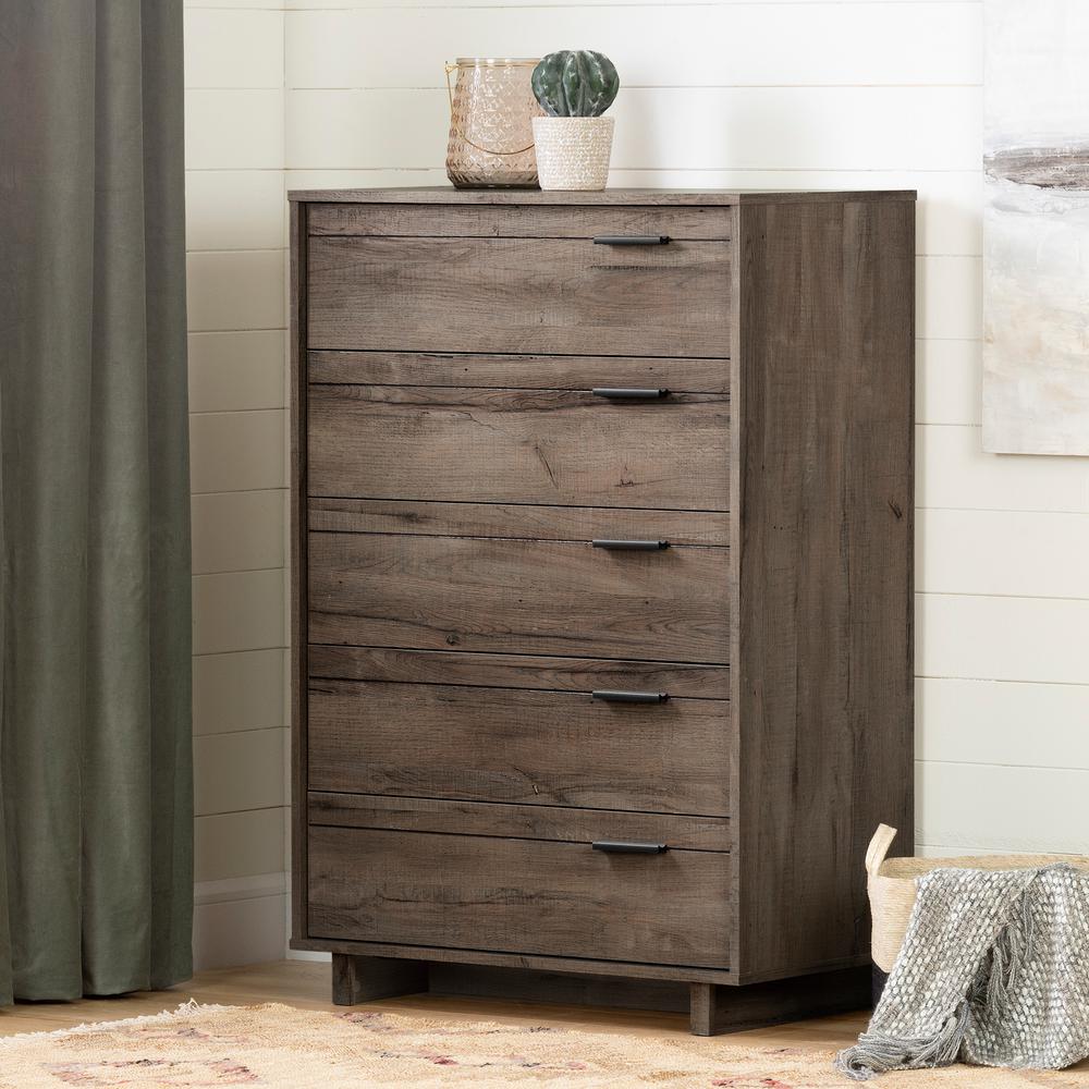 Fynn 5-Drawer Chest, Fall Oak. Picture 1