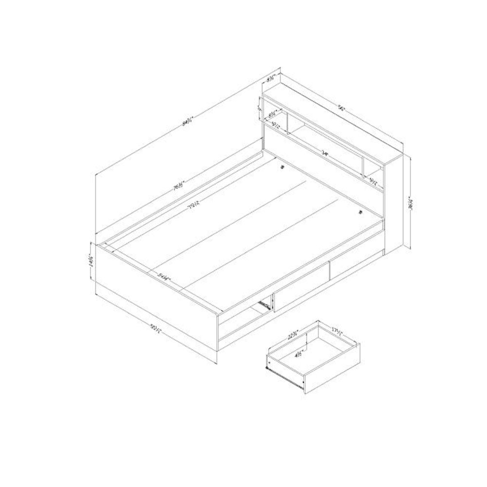 Fusion Bed and Headboard Set, Pure White. Picture 2