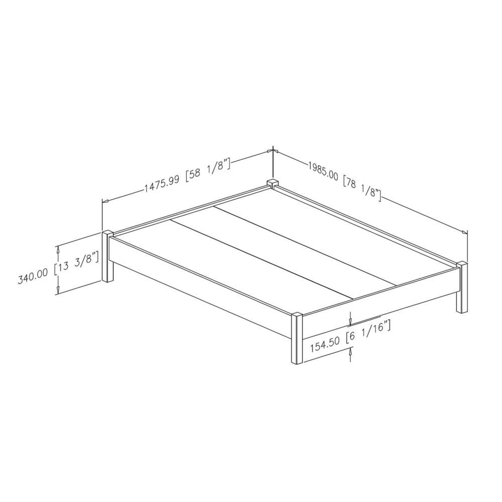 Fynn Platform Bed, Fall Oak. Picture 4
