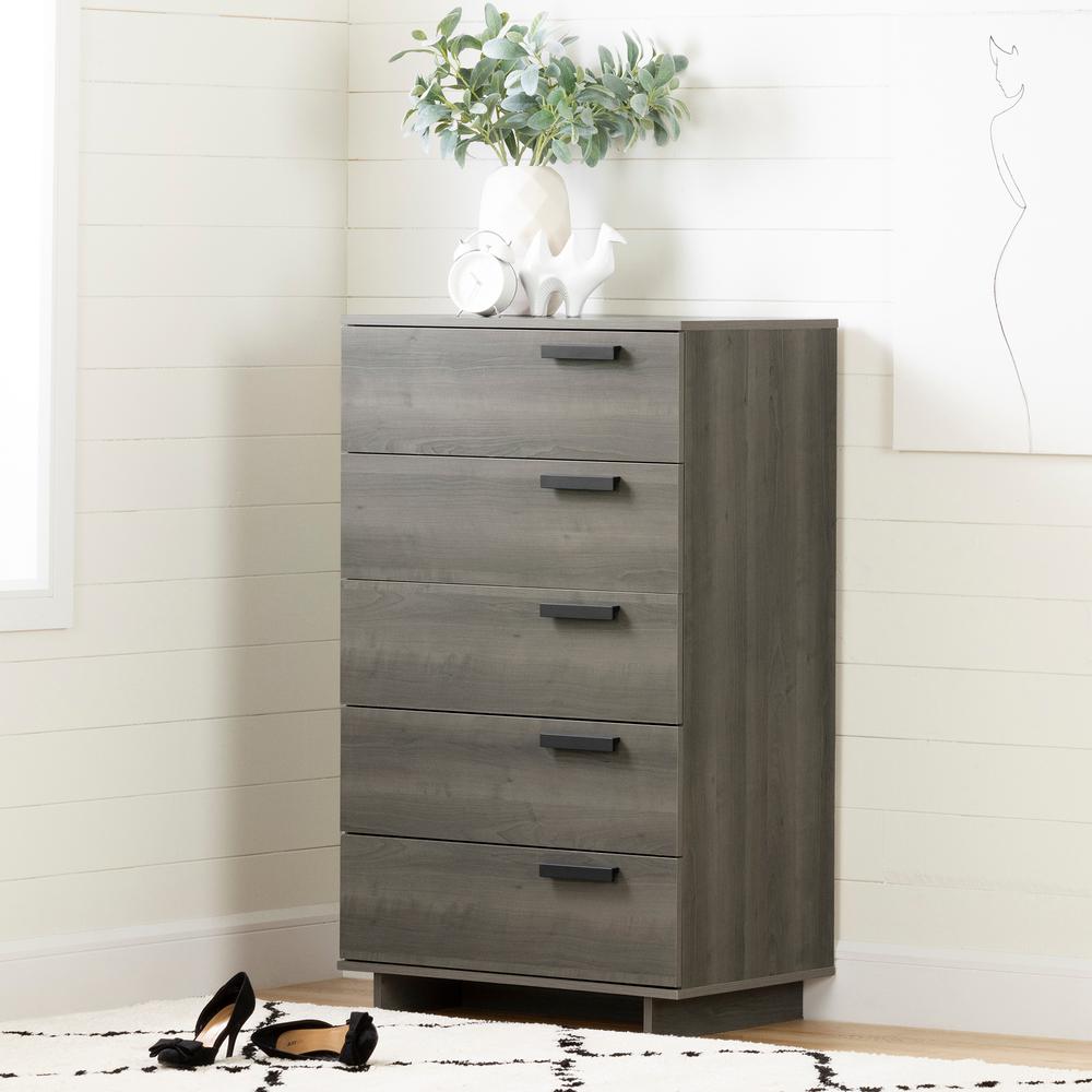 Cavalleri 5-Drawer Chest, Gray Maple. Picture 1