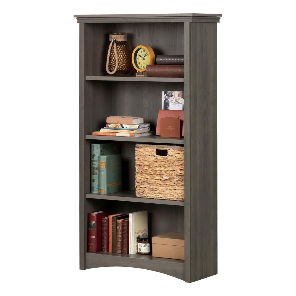 Artwork 4-Shelf Bookcase, Gray Maple. Picture 2