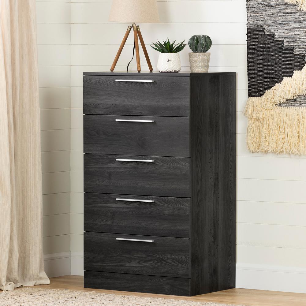Step One Essential 5-Drawer Chest, Gray Oak. Picture 1