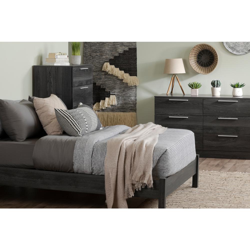Step One Essential Platform Bed on Legs, Gray Oak. Picture 3