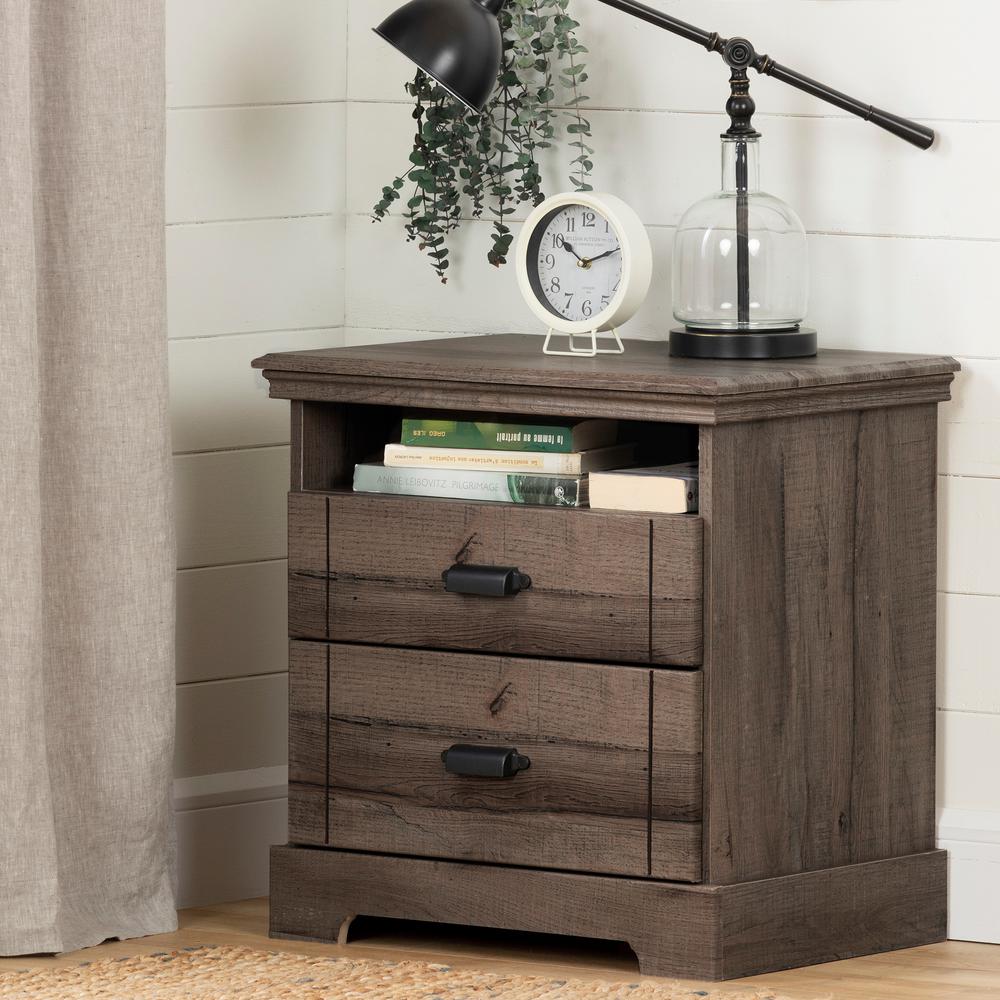 Avilla 2-Drawer Nightstand, Fall Oak. Picture 1