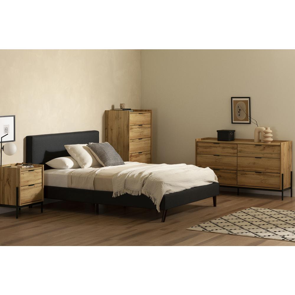 Milton Complete Bed, Matte Charcoal. Picture 5