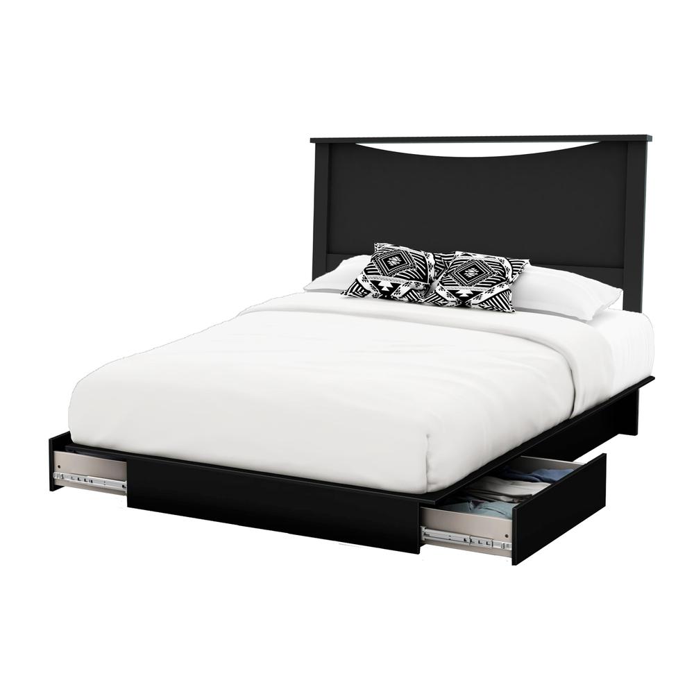 Step One Bed and Headboard Set, Pure Black. Picture 5