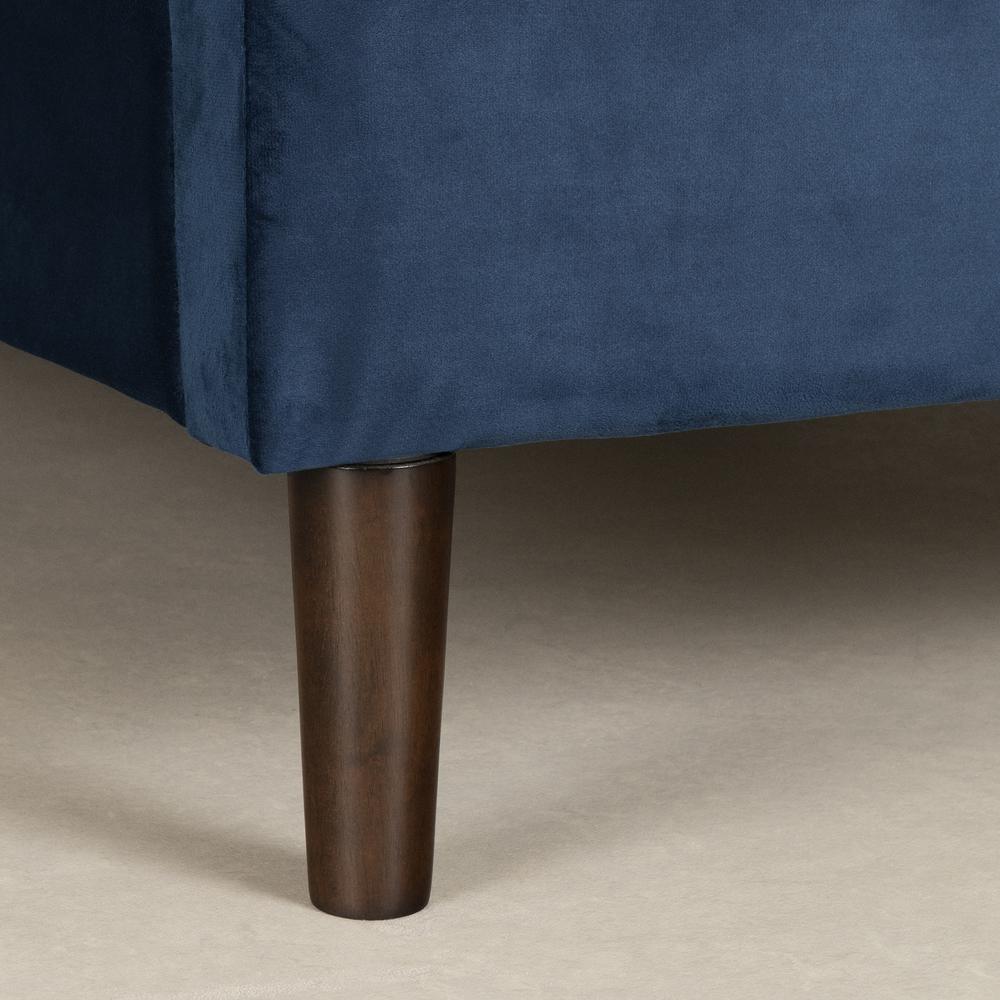 Maliza Upholstered Complete Platform Bed, Blue. Picture 4