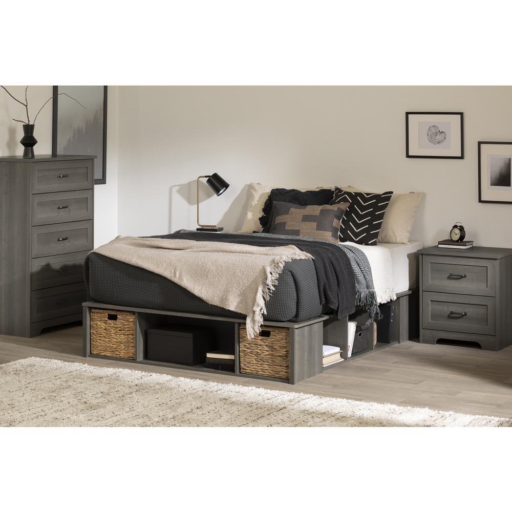 Prairie 2-Drawer Nightstand, Gray Maple. Picture 2