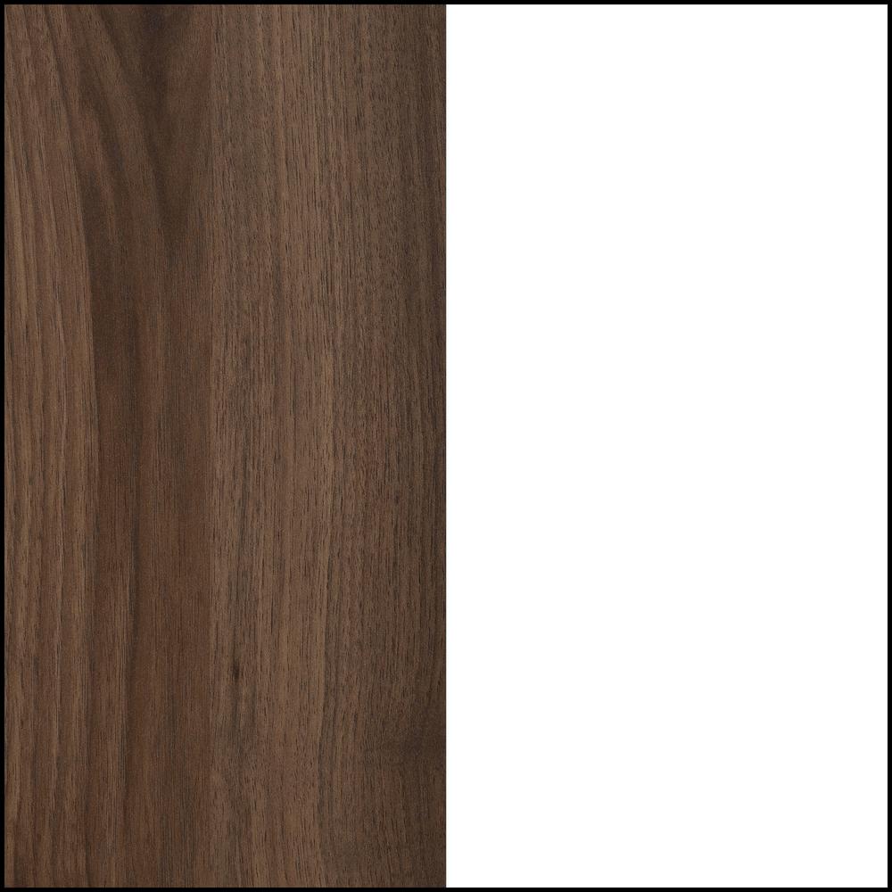 Yodi 2-Drawer Nightstand, Natural Walnut and Pure White. Picture 5