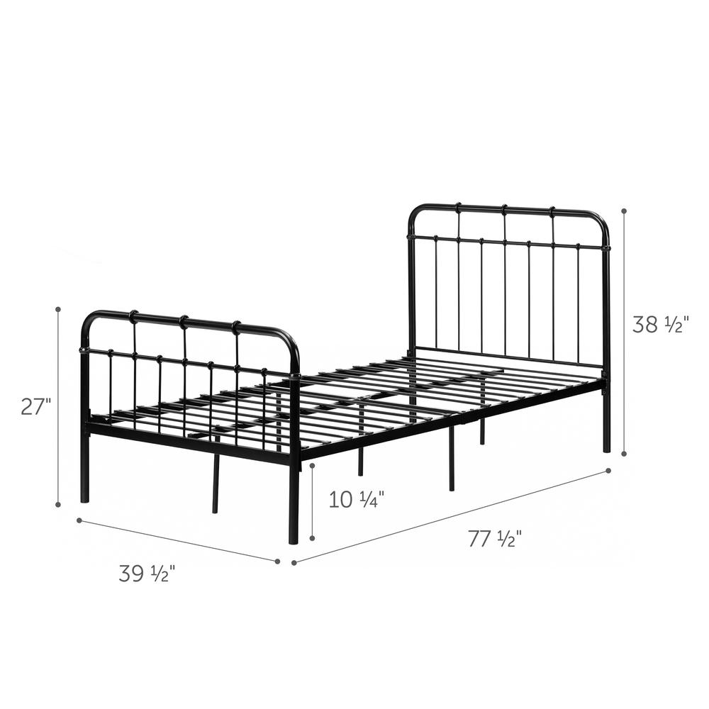 Cotton Candy Metal Complete Bed , Black. Picture 4