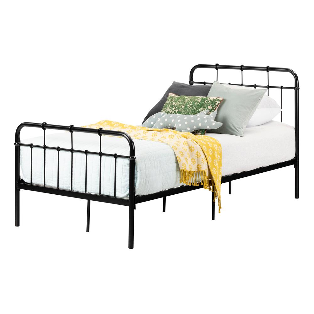 Cotton Candy Metal Complete Bed , Black. Picture 2