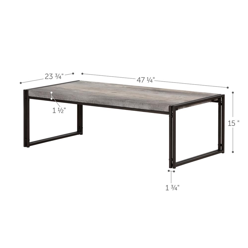 Gimetri Coffee Table, Driftwood Gray. Picture 3