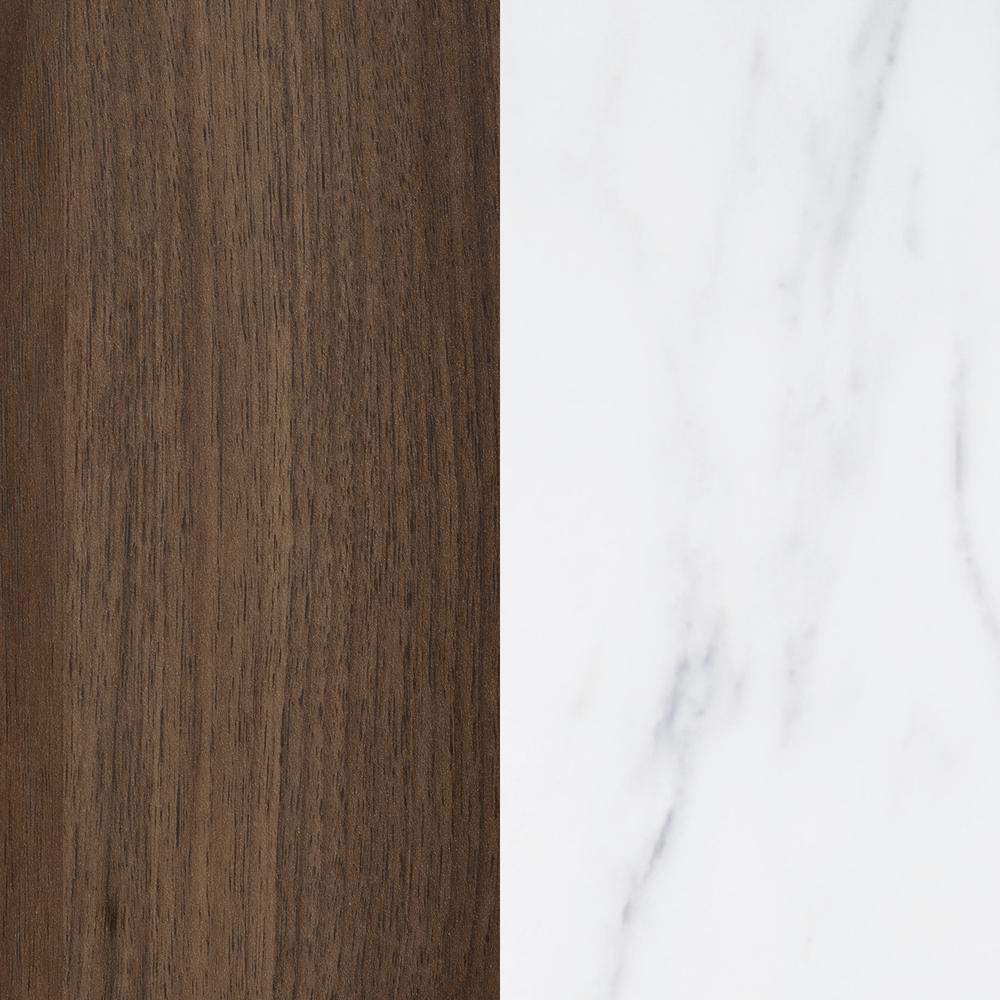 Hype Buffet with Storage, Natural Walnut and Faux Carrara Marble, W48.25 x D16.5 x H40.75. Picture 5
