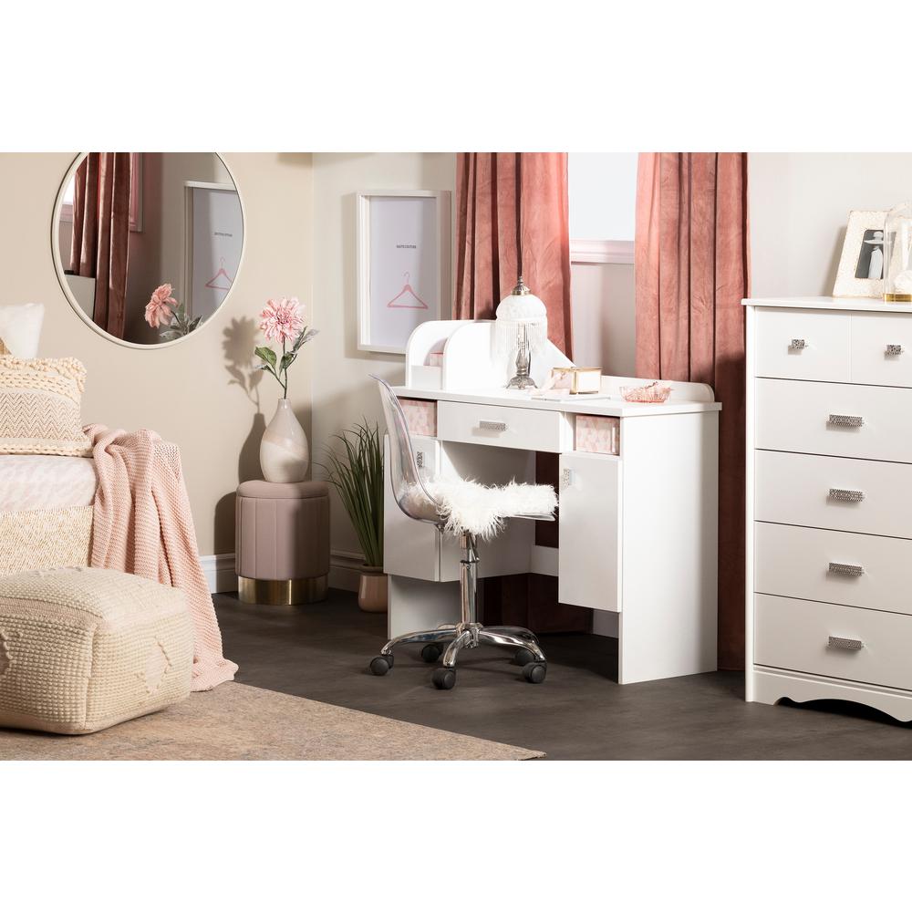 Tiara Makeup Desk, Pure White. Picture 3